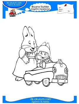 Çocuklar İçin Max ve Ruby Boyama Sayfaları 